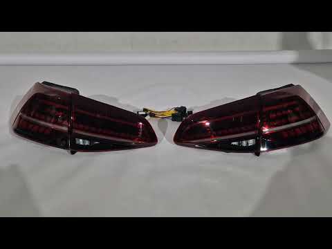LED Tail Lights (2017+, Set of 2) for Volkswagen Golf 7/E-Golf 2012-2020 - video 1