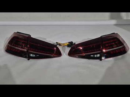 LED Tail Lights (2017+, Set of 2) for Volkswagen Golf 7/E-Golf 2012-2020 - video 1