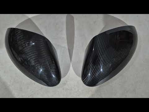 Mirror Covers (2017-2023, Dry Carbon) for Alfa Romeo Stelvio 2016- - video 1