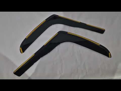 In-Channel Wind Deflectors (2 pcs, Niken Luxury) for Renault Trafic 2015- - video 1