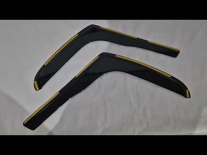 In-Channel Wind Deflectors (2 pcs, Niken Luxury) for Renault Trafic 2015- - video 1