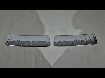 Cover on the rear bumper Carmos V2 (stainless steel) for Renault Sandero 2007-2013 - image 1