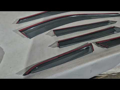 Window Deflectors with Chrome Trim Niken Luxury (6 pcs) for Volvo XC60 2017- - video 1