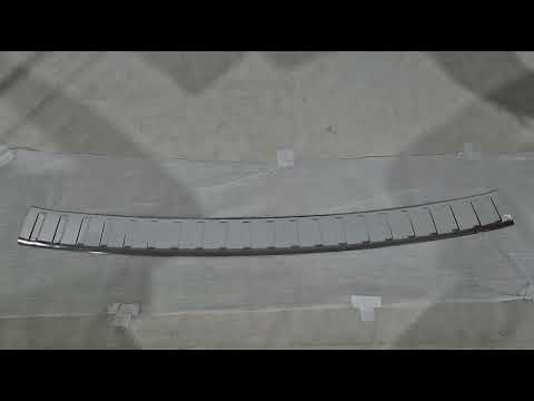 Rear Bumper Protector Carmos Stainless Steel Gloss for Porsche Cayenne 2010-2017 - video 1