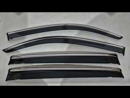 Window Deflectors with Chrome Trim Niken Luxury (4 pcs) for Mercedes EQB 2021- - video 1