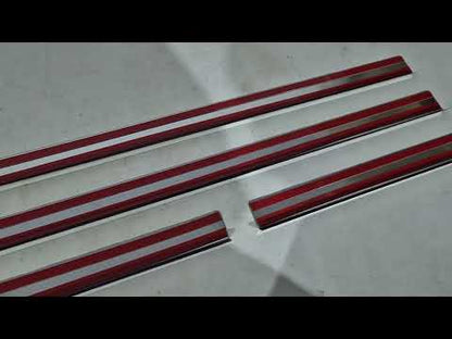 Carmos Door Sill Protectors (4 pcs, Stainless Steel) for Citroen Cactus 2014-2020 - video 1