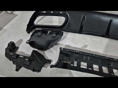 Rear diffuser with tips Black (2018-2020, Design S-COUPE63) for Mercedes S-class C217 Coupe 2014-2020 - video 1