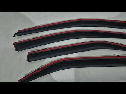 Window Deflectors with Chrome Trim Niken Luxury (2011-2018 EU / 2011-2014 USA, 4 pcs) for Toyota Camry 2011-2018 - video 1