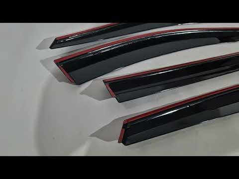 Window Deflectors with Chrome Trim Niken Luxury (4 pcs) for MG ZS 2017- - video 1