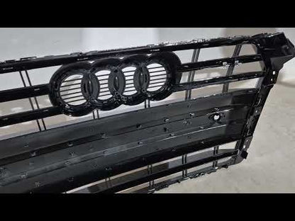 Front Grille S-Style (2016-2019, black) for Audi A4 B9 2015-2024 - video 2