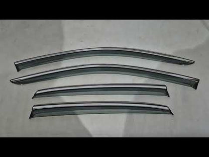 Window Deflectors with Chrome Trim Niken Luxury (4 pcs) for Volkswagen Jetta 2018- - video 1