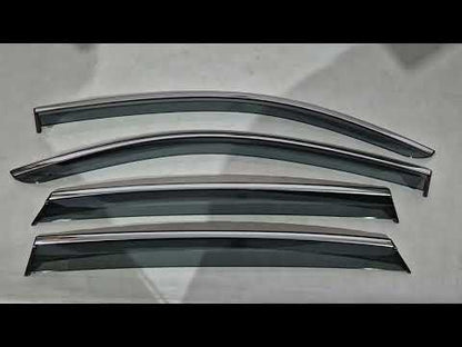 Window Deflectors with Chrome Trim Niken Luxury (4 pcs) for Mercedes EQC 2019-2023 - video 1