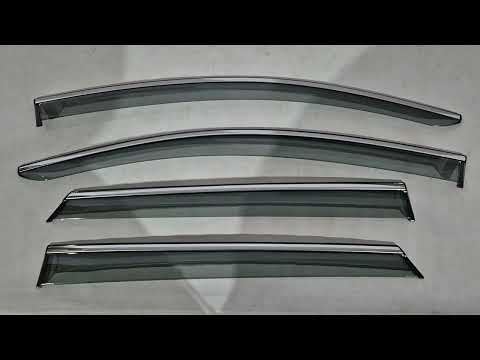 Window Deflectors with Chrome Trim Niken Luxury (4 pcs) for Toyota bZ4X 2022- - video 1