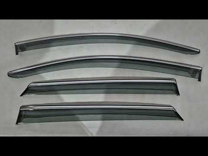Window Deflectors with Chrome Trim Niken Luxury (4 pcs) for Toyota bZ4X 2022- - video 1