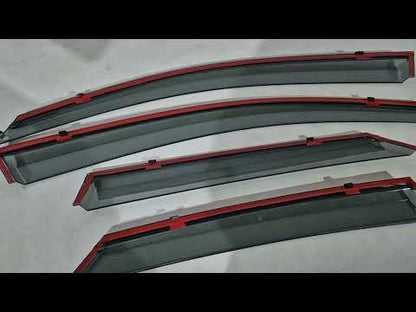 Window Deflectors with Chrome Trim Niken Luxury (4 pcs) for Mazda CX-30 2019- - video 1