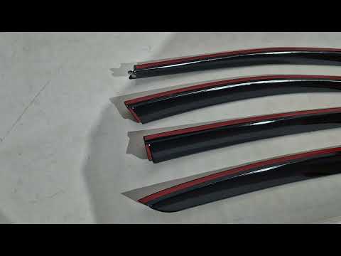 Window Deflectors with Chrome Trim Niken Luxury (4 pcs) for Renault Fluence 2009-2016 - video 1