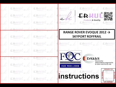 Roof Rails Skyport (silver) for Range Rover Evoque 2012-2018 - video 1