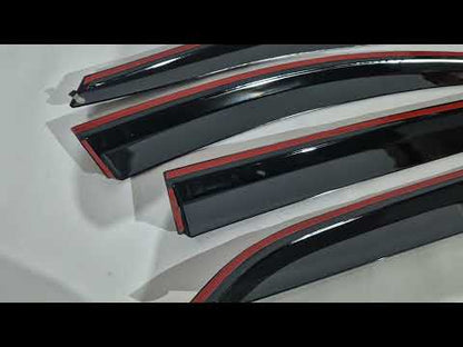 Window Deflectors with Chrome Trim Niken Luxury (4 pcs) for Chevrolet Equinox 2018-2025 - video 1