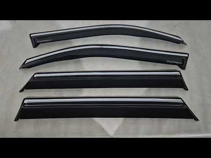 Window wind deflectors with chrome trim EuroCap (set of 4) for Renault Duster 2024- - video 1