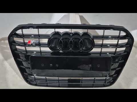 Front black grille with black frame S-Style (2011-2014) for Audi A6 C7 2011-2017 - video 1