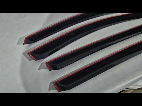 Window Deflectors HB (4 pcs, HIC) for Nissan Tiida 2004-2011 - video 1