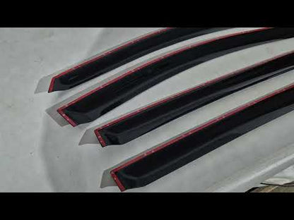 Window Deflectors HB (4 pcs, HIC) for Nissan Tiida 2004-2011 - video 1