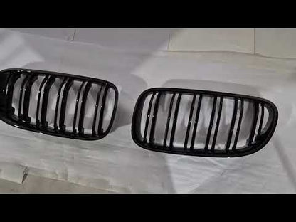 Kidneys M-Look (for E92/E93, 2010-2013, Gloss Black) for BMW 3 Series E-90/91/92/93 2005-2011 - video 1