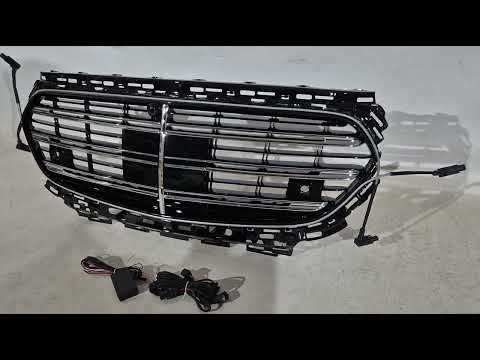 Front Grille in W223 AMG-Line Style with LED for Mercedes E-сlass W214 2023- - video 1