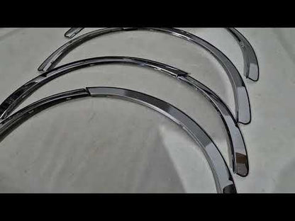 Fender flares (4 pcs, stainless steel) for Toyota Yaris 2006-2011 - video 1