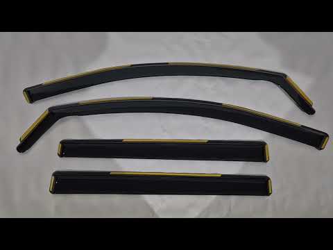 In-Channel Wind Deflectors Niken Luxury (4 pcs) for Mitsubishi L200 2015-2024 - video 1
