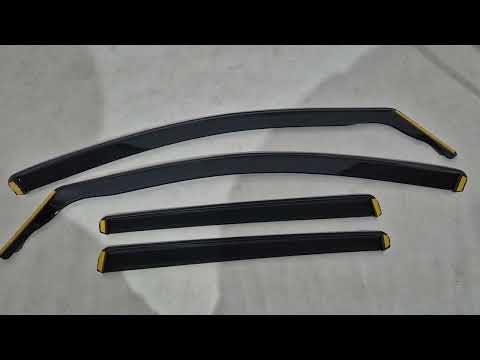 In-Channel Window Deflectors Niken Luxury (HB, 5 Door, 4 Pcs) for Volkswagen Golf 7/E-Golf 2012-2020 - video 1