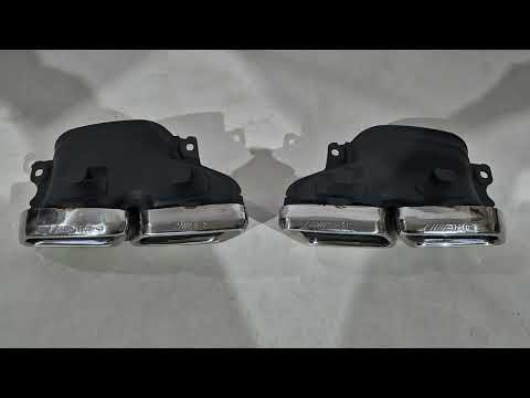Exhaust Tips AMG GLS63 for Mercedes GL/GLS сlass X166 2012-2019 - video 2