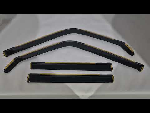 In-Channel Wind Deflectors Niken Luxury (4 pcs) for Toyota Land Cruiser Prado 250 2023- - video 1