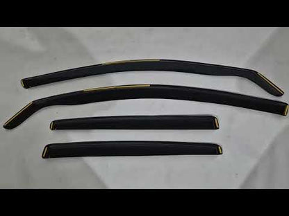 In-channel window deflectors (HB, 4 pcs, Esa) for Mercedes A-сlass W177 2018- - video 1