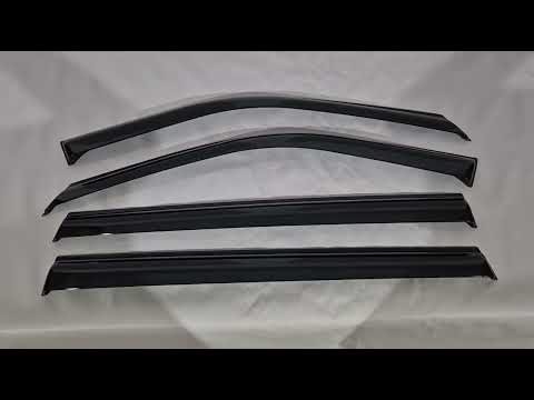 Window Deflectors Niken Luxury (4 pcs) for Toyota Highlander 2019- - video 1