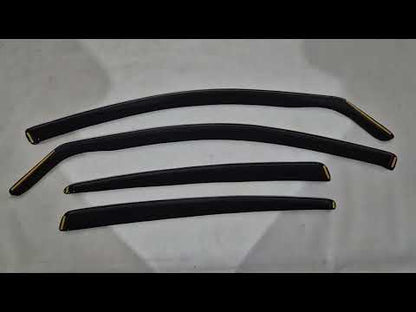 In-channel window deflectors (SD, 4 pcs, Esa) for Volkswagen Passat B8 2015-2023 - video 1