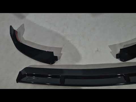Front Lip Spoiler DPT (2019-2021, for AMG-Line only, Gloss Black) for Mercedes C-сlass W205 2014-2021 - video 1