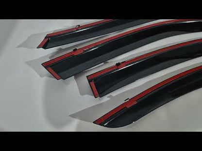 Window Deflectors with Chrome Trim Niken Luxury (4 pcs) for Lexus ES 2006-2011 - video 1