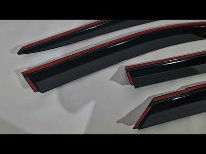 Window Deflectors with Chrome Trim Niken Luxury (4 pcs) for Toyota C-HR 2023- - video 1
