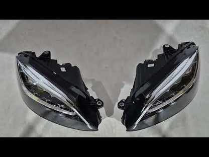 Front headlights (2 pcs, without modules, facelift) for Mercedes C-сlass W205 2014-2021 - video 1