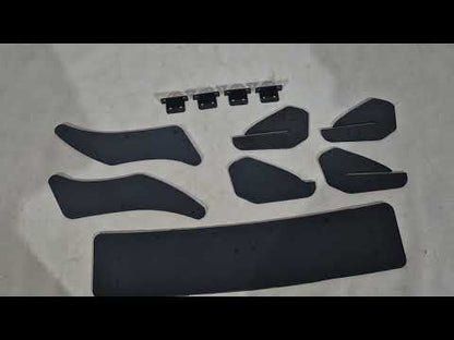 Rear Diffuser DPT V-4 (for R / R-Line, 2012-2019, Matte Black) for Volkswagen Golf 7/E-Golf 2012-2020 - video 1