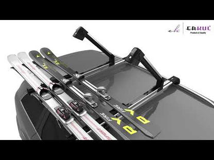 Ski Rack (for Roof Cross Bars) for Alfa Romeo 156 1997-2007 - video 2
