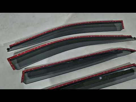 Window Deflectors with Chrome Trim Niken Luxury (4 pcs) for Dacia Spring 2021- - video 1