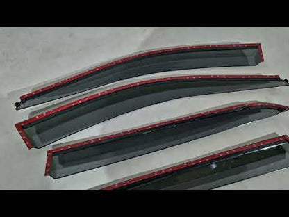 Window Deflectors with Chrome Trim Niken Luxury (4 pcs) for Dacia Spring 2021- - video 1