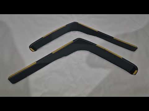 In-Channel Wind Deflectors Niken Luxury (2 pcs) for Ford Custom 2013-2022 - video 1
