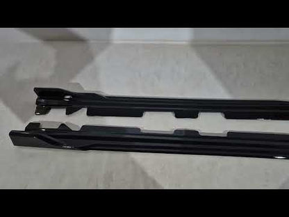 Side Skirt Blades (Black Gloss) for BMW X4 G02 2018- - video 1