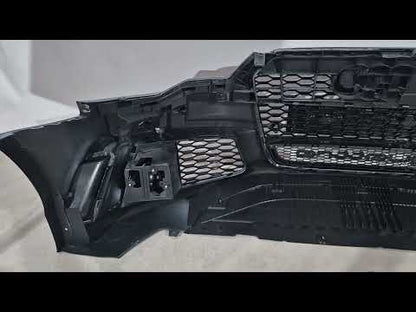 Front bumper with black grille RS6-Style (2011-2014) for Audi A6 C7 2011-2017 - video 2