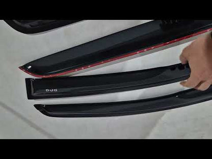 Window Deflectors (4 pcs, DPT) for Ford Ranger 2011-2022 - video 1