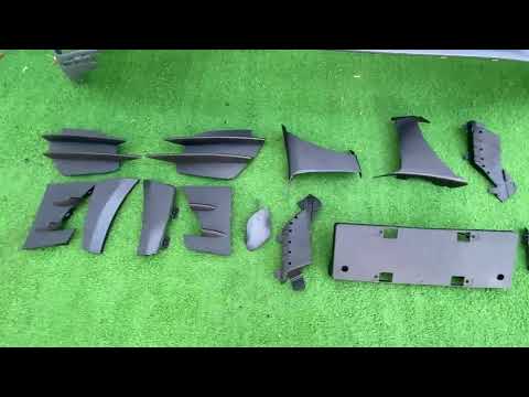 Front bumper assembly (AMG Line 2018-2021) for Mercedes C-сlass W205 2014-2021 - video 1