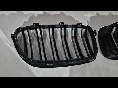 Kidneys M-Look DPT (Gloss Black) for BMW 5 Series F-10/11/07 2010-2016 - video 1